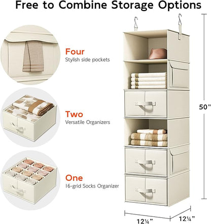 Vailando 6-Shelf Hanging Closet Organizer