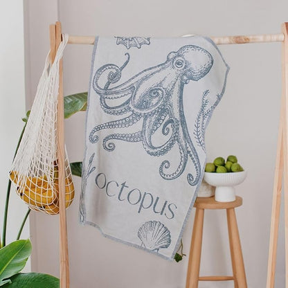 Nautical Kitchen Towels with Ocean-Themed Designs – 100% Turkish Cotton