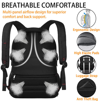 LTINVECK Travel Laptop Backpack, Extra Large Backpack for Men Women with USB Charging Port, TSA Friendly Heavy Duty Big Business Computer Bag Tech Backpacks Bag Fit 17 Inch Laptops, RFID Backbag