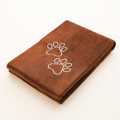 Luzia Unconditional Love | Premium Pet Drying Towel | Ultra Absorbent and Soft Microfiber Towel for Dogs and Cats (Brown) XL