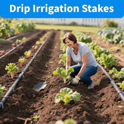 MySit 6 Inch 150 Pack U Shaped Garden Stakes, Heavy Duty 11 Gauge Galvanized Drip Irrigation Stakes Landscape Staples for 1/2" to 1-1/2" Soaker Hose, Weed Barrier, Yard Decorations, Fencing
