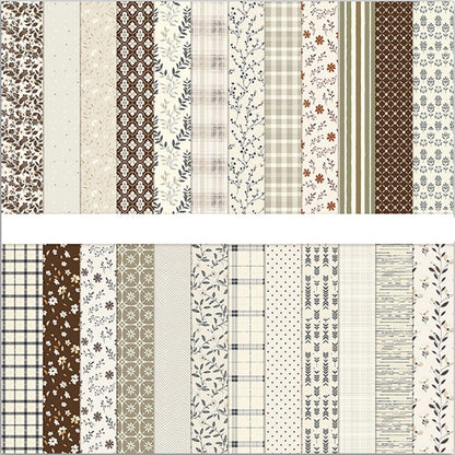 MIATTCLD Scrapbook Paper 12x12 In Double Sided Decorative Paper for Scrapbooking, 24 Sheets/24 Designs Spring Floral Patterned Craft Paper for Junk Journals DIY Cards Album Decoration (Beige)