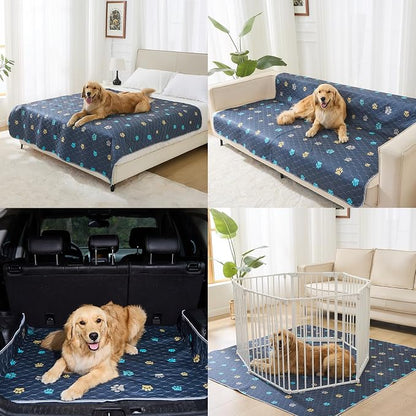 Aitmexcn Washable Puppy Dog Pee Pad, 2PCS 100% Waterproof Whelping Training Mat for Puppy/Senior Dog, Fast Drying Reusable Puppy Pads for Indoor, Outdoor and Car Travel- 32'' x 36''