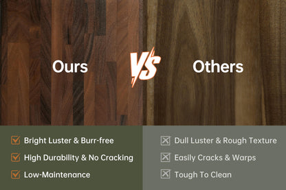THETCHRY Walnut Cutting Boards For Kitchen, End Grain Wooden Cutting Board with Handle, Chopping Board Double Sided Charcuterie Boards For Meal Prep & Serving with Gift Box（Black Walnut）17”X13” X1”