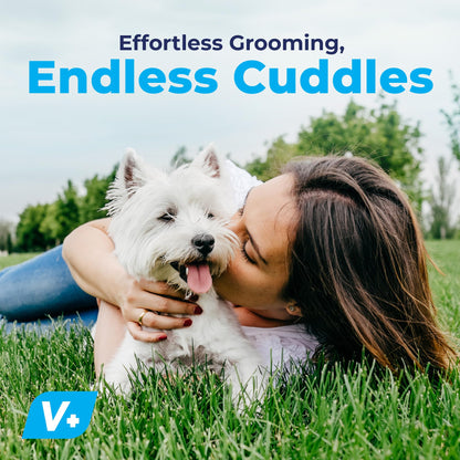 Vetnique Labs Furbliss Dog Brush for Small Dogs, Cats and Pets with Short Hair, Grooming Bathing Massaging Deshedding Multi-Functional Wet or Dry Silicone Brush (Short Hair Brush)