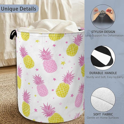 Pineapple Tropical Laundry Hamper, Dirty Clothes Laundry Basket