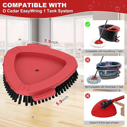 Aifacay Scrub Brush Head for O-Cedar EasyWring Spin Mop, Full-Bristle