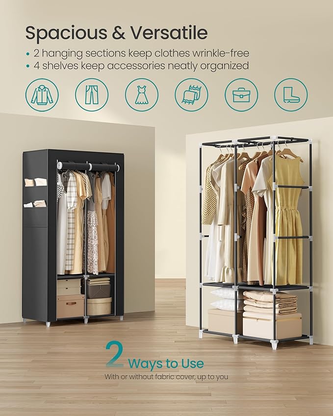SONGMICS Portable Closet, Wardrobe Closet Organizer