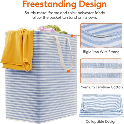 Lifewit 2 Pack Laundry Hamper Large Collapsible Laundry Baskets, Freestanding