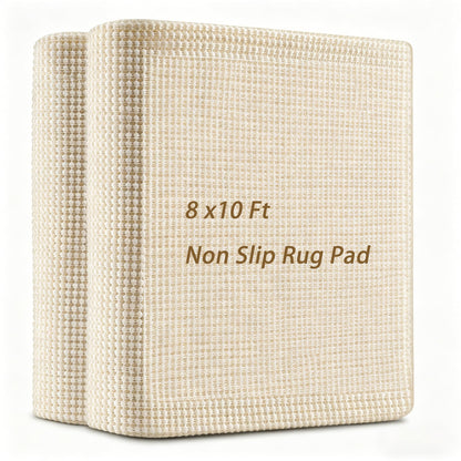 LOPYXBR 8 x10 Ft Non Slip Rug Pad Gripper for Hardwood Floors White Carpet Padding 8x10 Rug Pad Non Slip for Hardwood Rug Mats for Under Rugs 8x10 Anti Slip Rug Padding, Provide Protection and Cushion