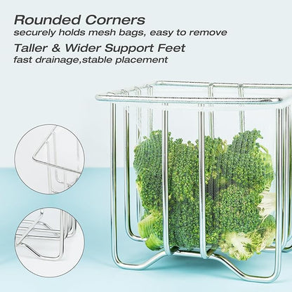 Kitchen Sink Strainer with Sink Basket Holder and 200 Strainer Net Bags