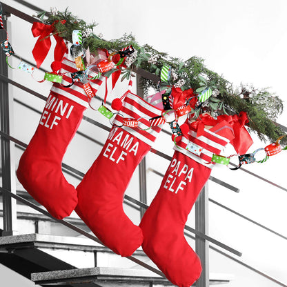 ASTARON 600pcs Christmas Paper Chains Festive Printed Creative Paper Decorations