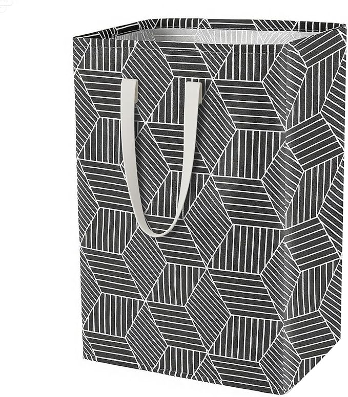 Waterproof Laundry Hamper Collapsible Laundry Basket Leather Handle Laundry Bag