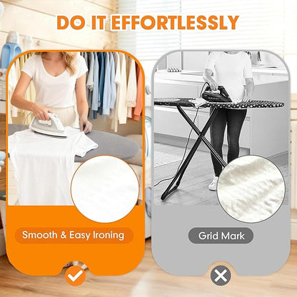Ironing Board Cover and Pad, 18x49 Extra Wide Thick Iron Padding, Scorch &