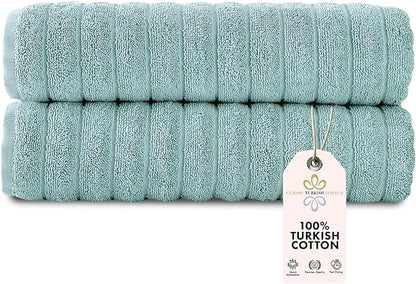 Classic Turkish Towels CTT Premium 2 Pack Bath Towels Set, Made