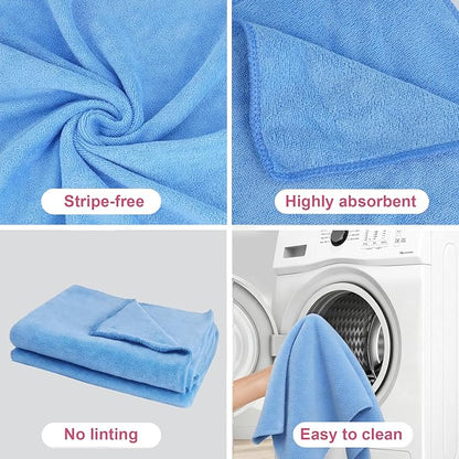 4 Pcs Extra Large Microfiber Cleaning Cloth 30 x 20 Inch Reusable Thick
