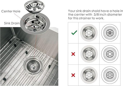 KANARY Stainless Steel Kitchen Sink Strainer Basket-Replacement