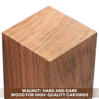 Maasechs 20 Pcs Walnut Wood Blocks for Wood Carving Blocks Unfinished Blank Wooden for Whittling Carving Creative Projects
