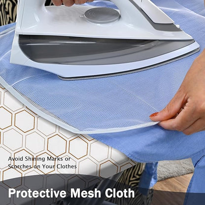 SheeChung Ironing Board Cover and Pad 15"x49", Cotton Cover and Thick Padding