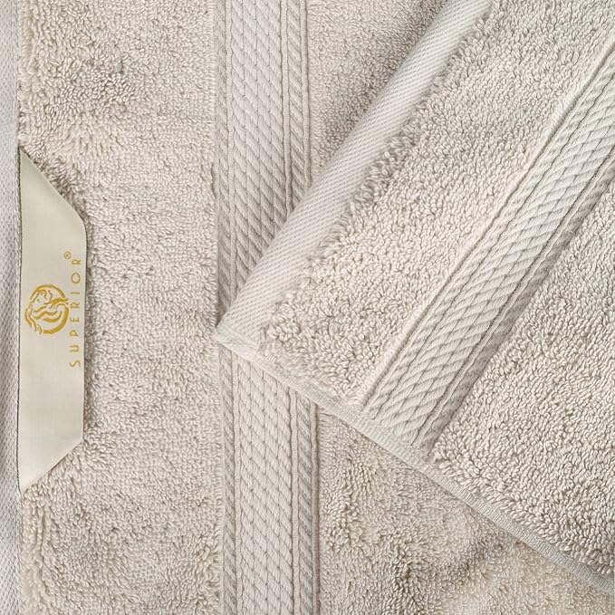SUPERIOR Egyptian Cotton Pile 8 Piece Towel Set, Includes 2 Bath, 2 Hand