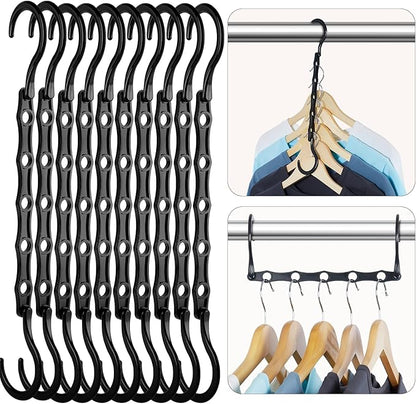 HOUSE DAY Space Saving Hanger 20 Pack Sturdy Black Magic Hangers