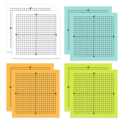 Graph Sticky Notes 3x3 Inch Grid Sticky Notes Math Supply Coordinate Plane Sticky Notes for Math Class Office School Supplies,8 Pads