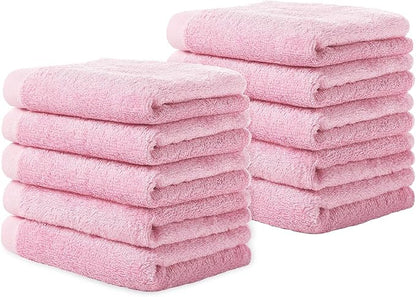 Yoofoss Washcloths Towel Set 10 Pack Baby Rayon Derived from Bamboo Wash Cloth