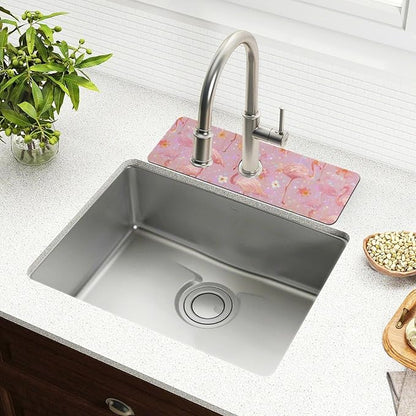 Kitchen Sink Splash Guard 2 PCS 14.7 Inch Sink Faucet Mat Splash Guard