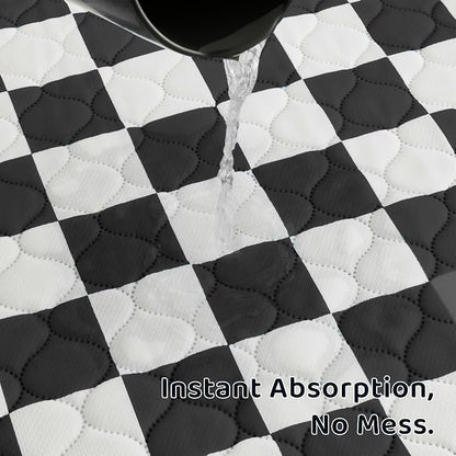 2 Pack Black Checkered Washable Pee Pads for Dogs, Checkered Reusable Dog Pee Pads, for Puppy Playpen, Crate, Whelping Box, Potty Training, Cute Aesthetic Absorbency, Leak-Proof Non-Slip