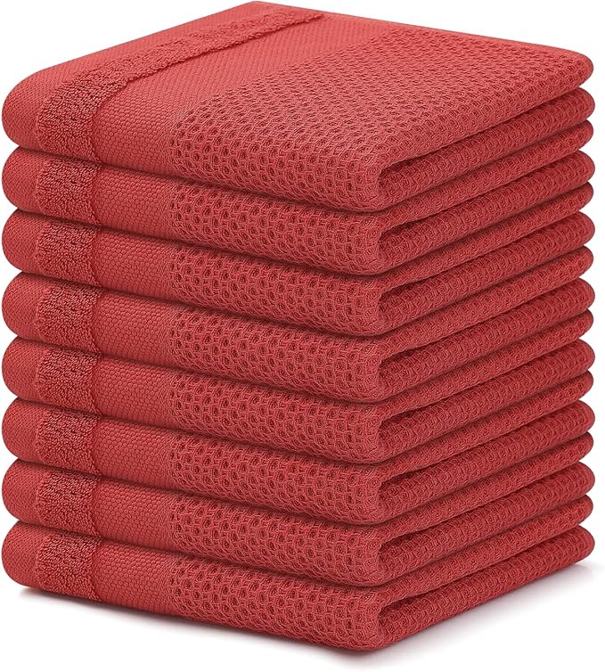 Homaxy 100% Cotton Dish Cloths, 8 Pack