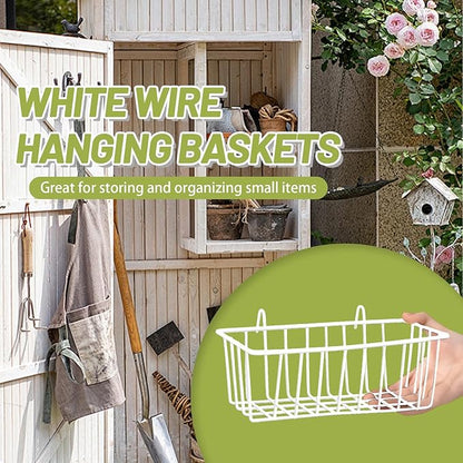 3PCS Wire Baskets, Metal Wire Storage Basket, Wall Hanging Bin and Display