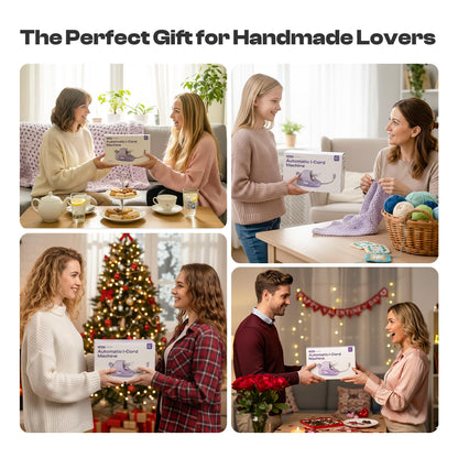 Caydo Automatic i Cord Knitting Machine Pro, Electric iCord Knitter for Fast DIY Handmade Crafts, Hands-Free Yarn Knitter to Make Flower Handicrafts & Romantic Gift, Ideal Present for Crocheters