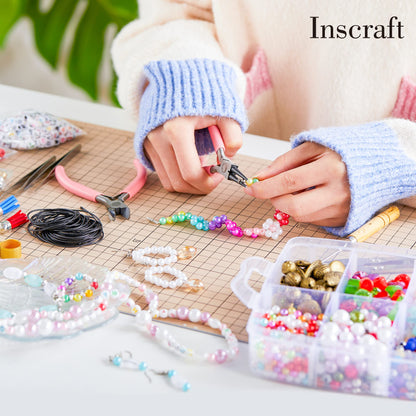 Jewelry Making Kit, 1960 pcs, Supplies Includes Beads, Instructions, Findings, Wire for Bracelet, Necklace, Earrings Making Kit for Adults by Inscraft