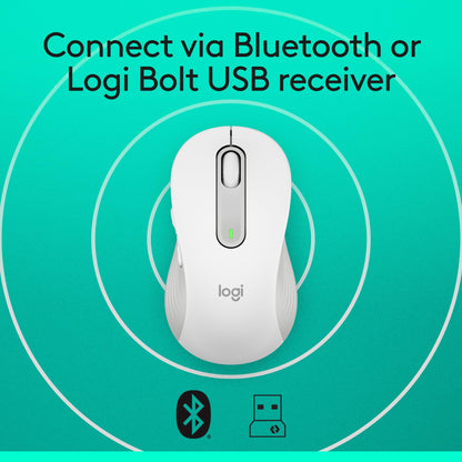 Logitech Wireless Mouse Signature M650 L Full Size - Large Hands, 2-Year Battery, Silent Clicks, Customizable Buttons, Bluetooth, PC/Mac/Chromebook - Black, Right-Handed, Large