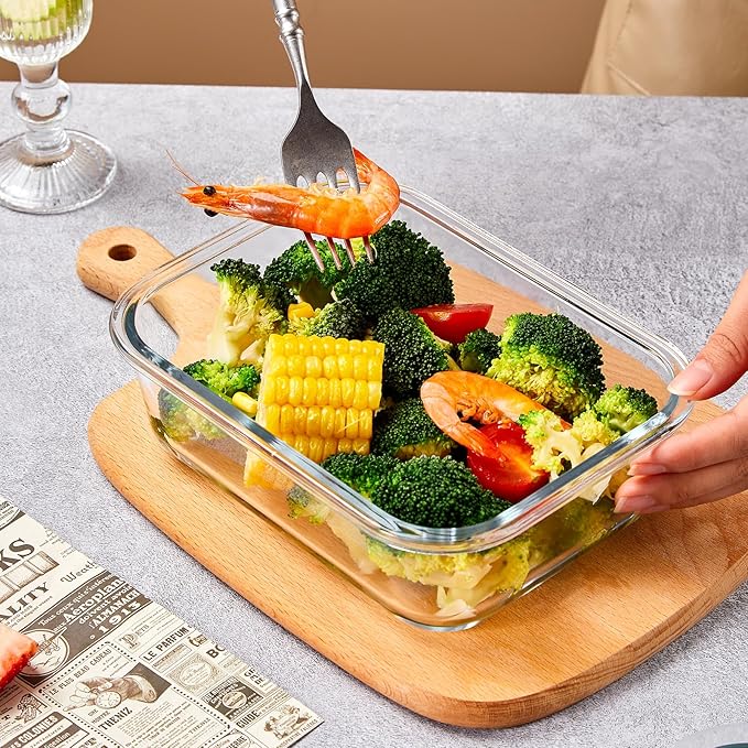 Liuruiyu 10 Pack Glass Food Storage Containers