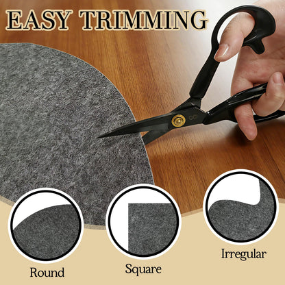 Non-Slip Waterproof Rug Pad, 5' Round Carpet Protector Mat, Round Felt Rug Pad for All Floors and Finishes, Keeps Rugs in Place Soft & Safe, from Sliding (5 FT)