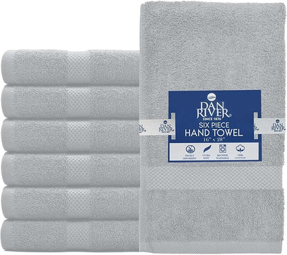 DAN RIVER 6-Pack Premium Hand Towels