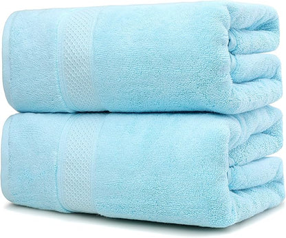 Fluffy Cotton Bath Towels Set650GSM, 2-Piece Set, Thickened and Enlarged