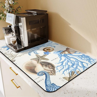 19.5" x 12" Dish Drying Mat & 24" x 5.5" Sink Splash Guard, Super Absorbent