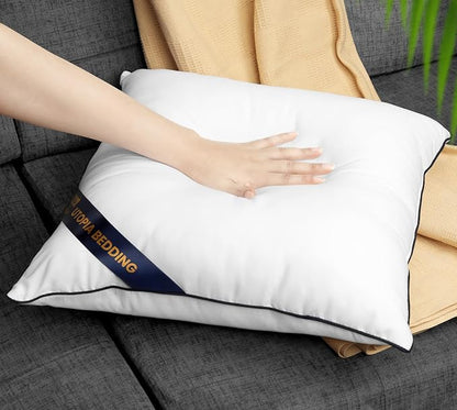 Utopia Bedding Throw Pillow Inserts (Pack of 2, White), 12 x 12 Inches Decorative Indoor Pillows for Sofa, Bed, Couch, Cushion Sham Stuffer