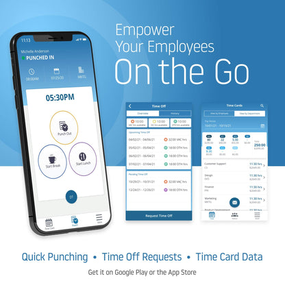 uAttend Touch-Free Voice Control and Facial Recognition Time Clock System for Employees and Small Businesses (DR2000)