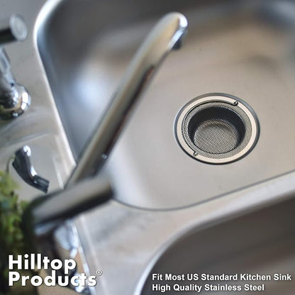 2 Pack - 4.5" Top / 3" Basket - Kitchen Sink Drain Strainer Stainless Steel