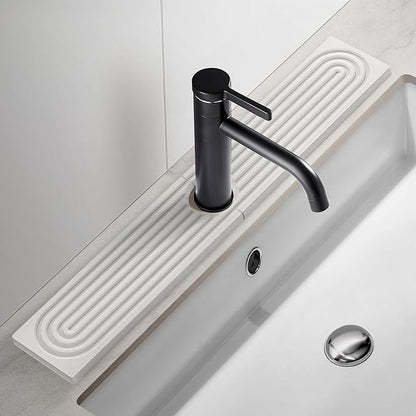 Faucet Mat for Kitchen Sink, Diatomite Fast Drying Stone Sink Tray, Super