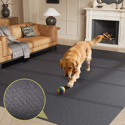NENSIUM Rug Pad 3' Round Non Slip for Hardwood Floors, 1/8” Extra Thick Waterproof Felt Carpet Pad, Low Profile Underlay for Area Rugs, Safe for LVP & All Floor Finishes, Odorless & Soundproof