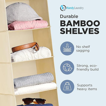 Handy Laundry Hanging Closet Organizer