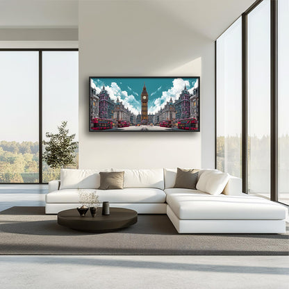 Large Wall Art For Living Room London Big Ben Canvas Wall Decor England Cityscape Pictures Paintings Prints Big Artwork Framed Modern Decorations For Office Bedroom Bathroom Gifts 60" x 30"