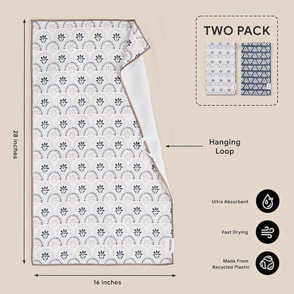 RECYCO Waffle Kitchen Towel Set of 2