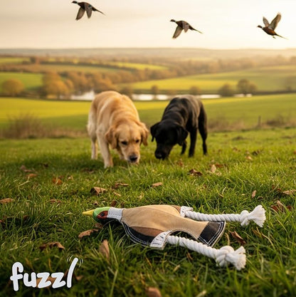 Fuzzl Eco Leather Pip Pheasant Toy Natural and Tough Dog Toys - Long Lasting Chew Toys for Aggressive Chewers - Strong Dog Toy for Dogs and Puppy