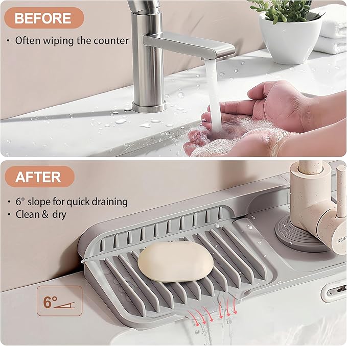 18 inch Silicone Faucet Mat for Kitchen Sink