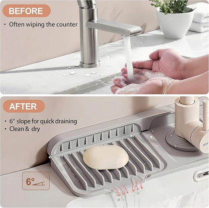 18 inch Silicone Faucet Mat for Kitchen Sink